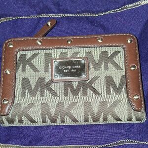 Michael Kors Brown and Cream Logo Wallet